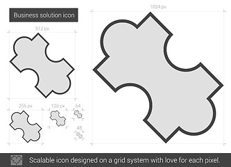 Image showing Business solution line icon.