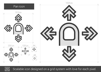 Image showing Pan line icon.