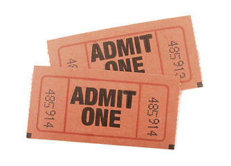 Image showing Admit one tickets