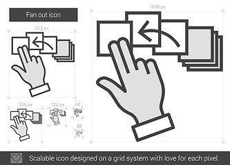 Image showing Fan out line icon.