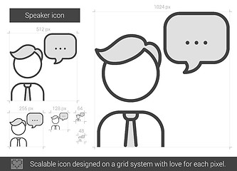 Image showing Speaker line icon.
