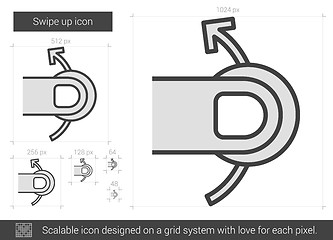Image showing Swipe up line icon.