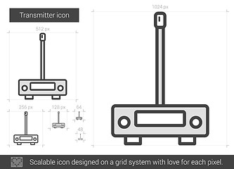 Image showing Transmitter line icon.