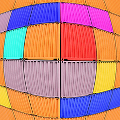Image showing multi-colored containers
