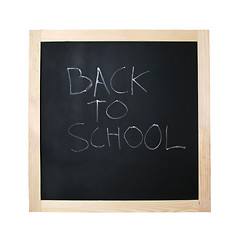 Image showing Back to school black board with path