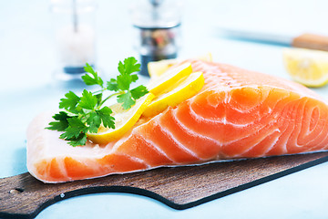 Image showing raw salmon