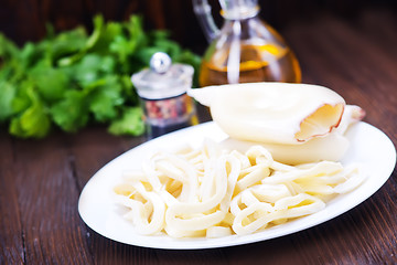 Image showing Boiled calamari squid