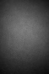 Image showing Black leather
