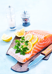 Image showing raw salmon
