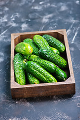 Image showing fresh cucumbers