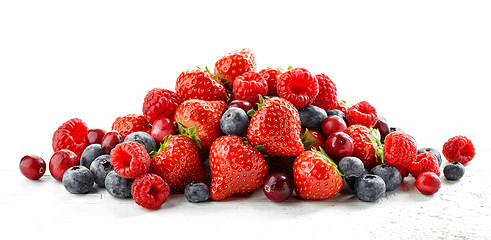 Image showing heap of various fresh berries