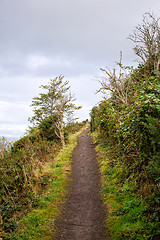 Image showing road uphill, Holyrood park, Edinburgh