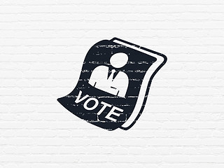 Image showing Politics concept: Ballot on wall background