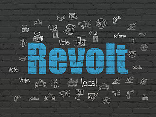 Image showing Political concept: Revolt on wall background