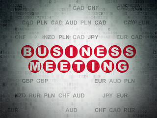 Image showing Finance concept: Business Meeting on Digital Data Paper background