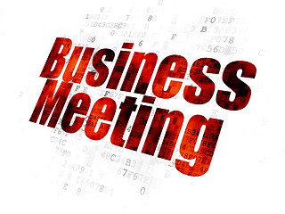 Image showing Finance concept: Business Meeting on Digital background