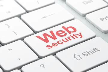 Image showing Privacy concept: Web Security on computer keyboard background