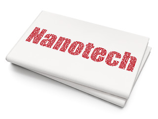 Image showing Science concept: Nanotech on Blank Newspaper background