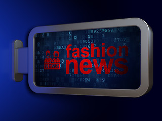 Image showing News concept: Fashion News and Anchorman on billboard background