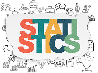 Image showing Finance concept: Statistics on Torn Paper background