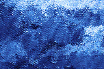 Image showing Blue oil painting background