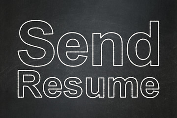 Image showing Business concept: Send Resume on chalkboard background