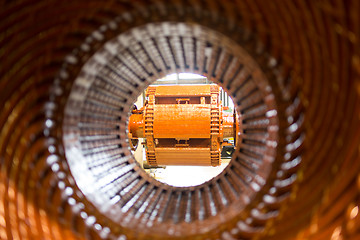 Image showing Stator of a big electric motor