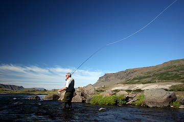 Image showing casting the fly