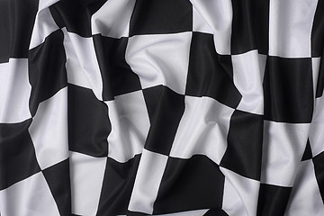 Image showing Real waving checkered flag