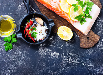 Image showing raw salmon