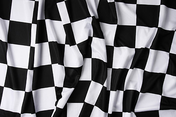 Image showing Real waving checkered flag