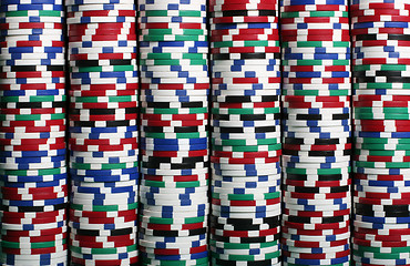 Image showing stacks of casino chips