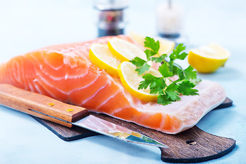 Image showing raw salmon