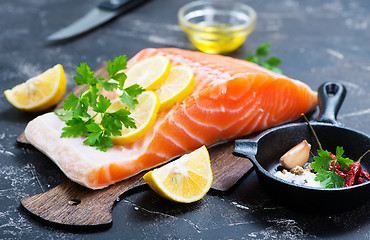 Image showing raw salmon