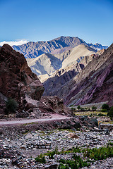 Image showing Road in Himalayas with mountains