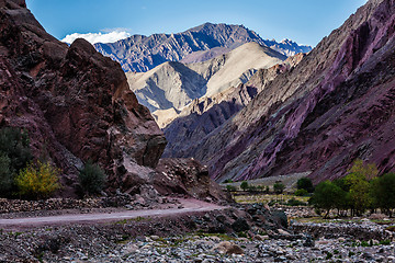 Image showing Road in Himalayas with mountains