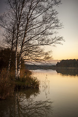 Image showing evening at the Lake near Iffeldorf Bavaria Germany