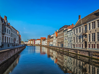 Image showing Bruges canals