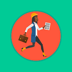 Image showing Businessman running vector illustration.