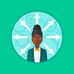 Image showing Woman choosing career way vector illustration.