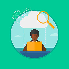 Image showing Cloud computing technology vector illustration.