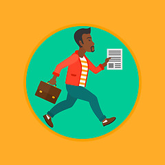 Image showing Businessman running vector illustration.