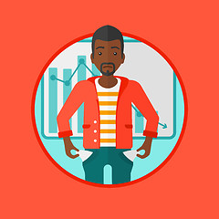 Image showing Bancrupt business man vector illustration.