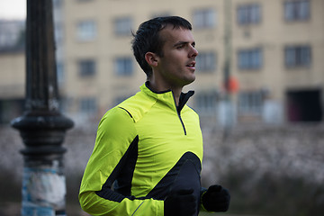 Image showing young  couple jogging