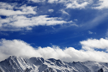 Image showing Winter snow mountains at nice sunny day