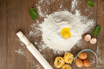 Image showing verhead view of cooking dough.