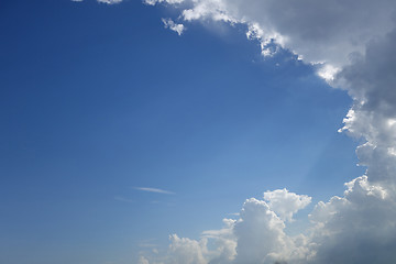 Image showing Blue sky with rain clouds