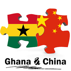 Image showing China and Ghana flags in puzzle 
