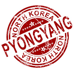 Image showing Red Pyongyang stamp 