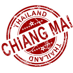 Image showing Red Chiang Mai stamp 